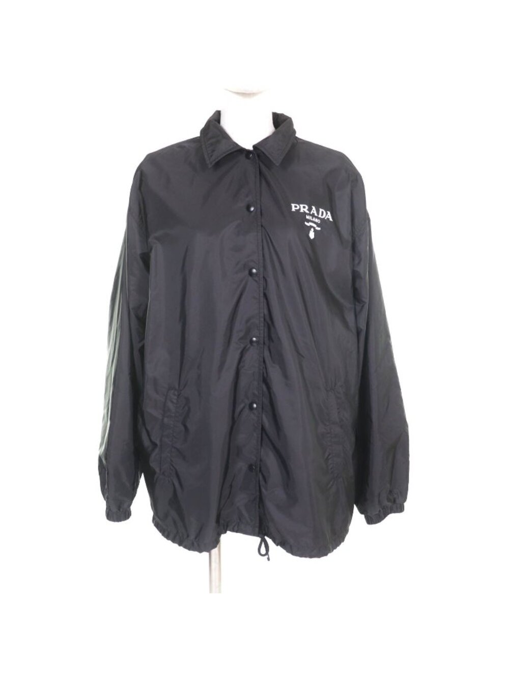 Prada Re-Nylon Logo Jacket Nylon Black 40